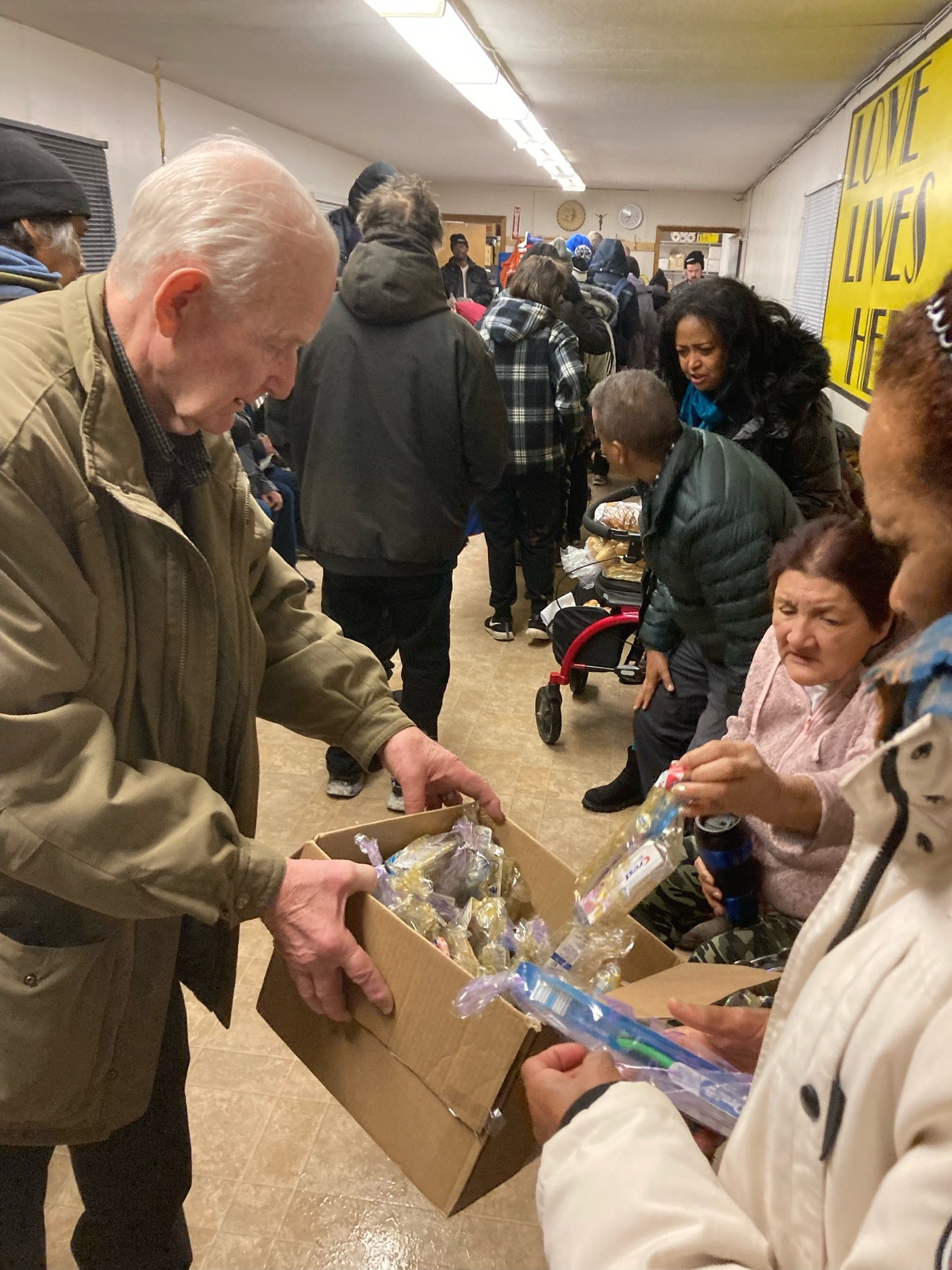 Love Lives Here volunteers together